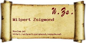 Wilpert Zsigmond névjegykártya