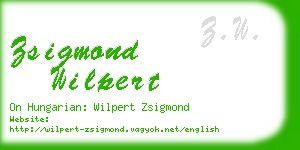 zsigmond wilpert business card